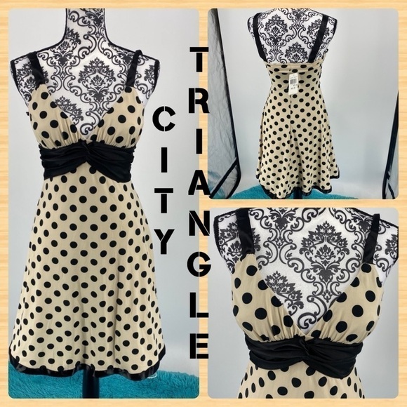 City Triangle pinup rockabilly polka dot dot dress - Picture 1 of 9